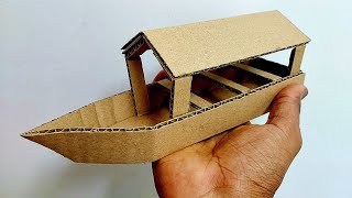 Amazing!! making a beautiful looking boat from cardboard