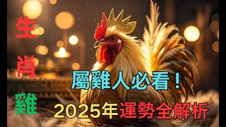 生肖雞，2025年運勢全解析，屬雞人必看！#生肖 #事业#財運 #貴人相助  #财富 #2025年 #2025年運程 #生肖運 #風險 #挫折#逆境