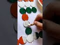 DIY indian tricolour independence day🇮🇳🧡🤍💚Indian flag drawing🇮🇳coins drawing🪙tiranga🇮🇳❤️ #status