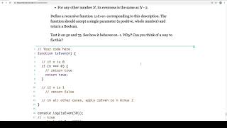 Eloquent JavaScript Read-Along - Functions - Exercises - Recursion