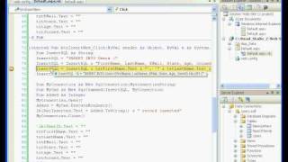 Visual Basic visual studio 2008 Insert New Record