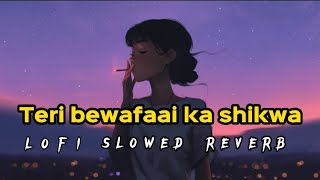 Teri bewafaai ka shikwa || lofi slowed reverb || bewafaai song || lofi mix