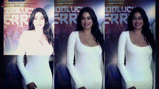 Boldness 😍 🍎 Janhvi Kapoor flaunting her Curves in tight Bodycon in White Dress