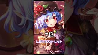 東方人気投票ランキング2021‼️好きなキャラはいるかな⁉️