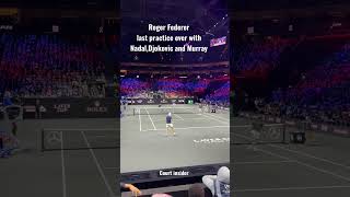 Roger Federer last practice ever with Nadal, Djokovic and Murray at Laver Cup London 2022