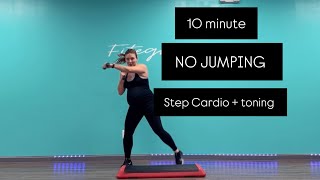 10 minute no jumping cardio fat burn toning | low impact all fitness levels at home workout