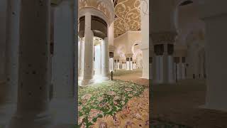 THIS is INSIDE of the Great Abu Dhabi Sheikh Zayed Mosque #travel #shorts