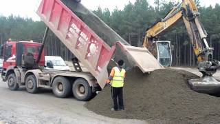 Budowa autostrady A2 - Układanie chudego betonu