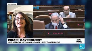 Israel's parliament approves Netanyahu-Gantz coalition government, FRANCE 24's Irris Makler reports