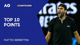 Matteo Berrettini's Top 10 Points | Australian Open