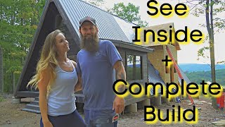 We Built An Off Grid A-Frame Home in 30 Minutes | (Start to Finish + INTERIOR To