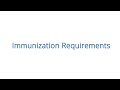 2022 Immunization Requirements