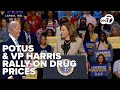 President Biden and VP Harris hold rally on prescription drug costs in Maryland