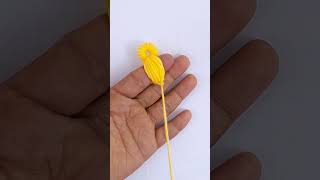 Amazing Hand Embroidery flower design trick with fingers | Easy Hand Embroidery flower design#Shorts