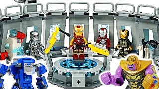 LEGO Marvel Avengers End Game! Iron Man Hall of Armor! Take Thanos Infinity gauntlet! #DuDuPopTOY