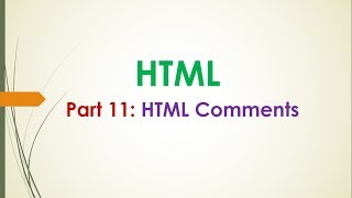 HTML Comments Bangla Tutorial (HTML Part-11)