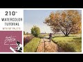 how to draw a watercolor landscape painting | light and shadow | village scene | Sunil Linus De