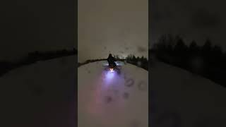 Yamaha Raptor 700R night ride in the snow!!