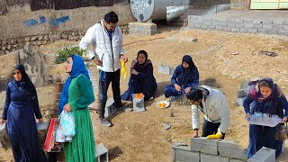 Building the Wall with Ma’soumeh, Mother of Sadegh and Mahin – Sadegh Falls Ill Later 🏡🧱