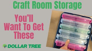 AFFORDABLE CRAFT ROOM STORAGE - Dollar Tree #craftroomorganization #craftroomstorage #dollartree