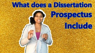 Key Elements of a Dissertation Prospectus