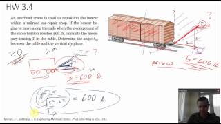 Statics - 3D vector example
