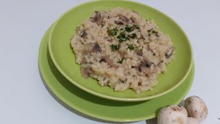 ريزوتو بالفطر على الطريقة الايطاليا/RISOTTO AI FUNGHI 🇮🇹