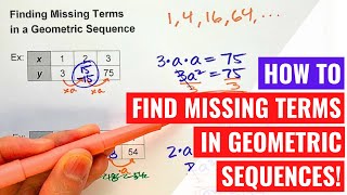 Finding Missing Terms in Geometric Sequences