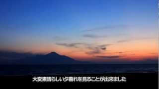 2012夏　北海道ドライブ　5日目其の2　オロロンライン106号～利尻富士夕陽