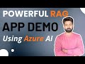 Build a Full RAG Application on Azure (React + Node + AI Search) – Full Demo