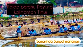 Lomba Perahu Dayung Samarinda kalimantan Timur sungai Dama mahakam