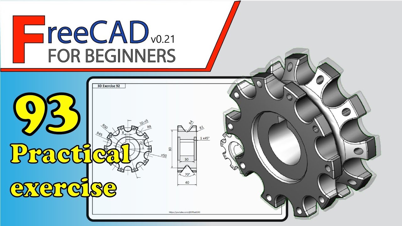 Freecad Beginners Tutorial Practical Exercise 93 Youtube Freecad Beginners Tutorial Practical Exercise 93 Youtube