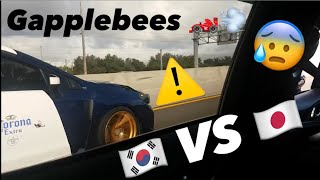 😰FBO Subaru WRX STI VS JB4 Kia Stinger GT RWD #gapplebees #jdm #kdm #wrxsti #stingergt #kia #subaru