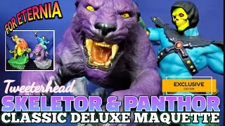 UNBOXING \u0026 REVIEW Tweeterhead SKELETOR and PANTHOR Classic Deluxe Maquette Statue Exclusive Edition