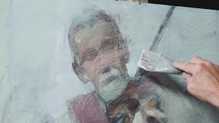 Fast \u0026 Expressive Portrait Painting (High Speed View)