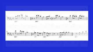 Basic Bb Blues Improvisation (notation aid)