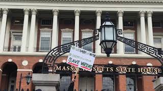 Vape sellers, buyers protest Massachusetts ban outside the State House in Boston