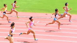 2015インターハイ陸上 女子200m予選8組20150801