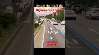 살짝 무서운 부산가는 길 고속도로 버스차선의 위엄 Special Highway Bus lane !