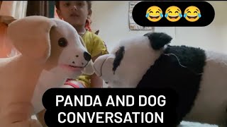 🤣या दोघांमध्ये काय संभाषण चालू बघा लवकर.🤣😂😂dog aur Panda Kaise bol rahe hain ek dusre ko😂#funnyvideo