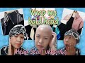 Head Scarf+ How I wrap my bald head+unboxing