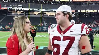 USC Center Kilian O'Connor on his first start, Trojans' impressive OL performance against Texas A\u0026M