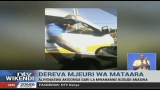 Dereva mjeuri aliyegonga gari la mwanamke anaswa