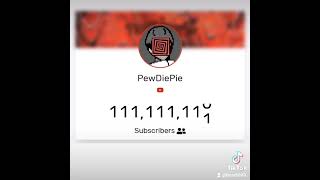 Exact Moment PewDiePie Hit 111,111,111 Subscribers! | #Shorts [82]