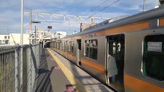 青梅線E233系0番台トタ青668編成+トタ青461編成立川行き河辺駅始発発車