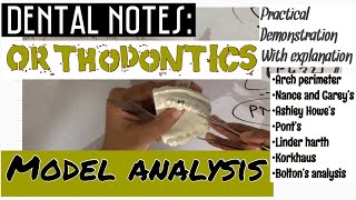 MODEL ANALYSIS || ORTHODONTICS