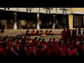 geshe debate at sera lachi monastery in bylakuppe karnataka india