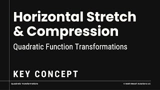 Horizontal Stretch and Compression - Quadratic Function Transformations