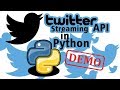 Twitter Streaming API in Python. Data mining Demonstration