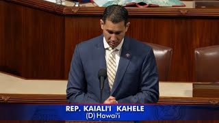 Congressman Kahele speaks on the House Floor to introduce H.R. 9614